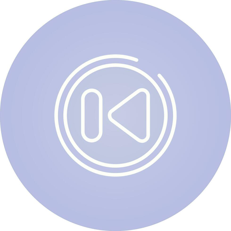 Previous Track Button Vector Icon