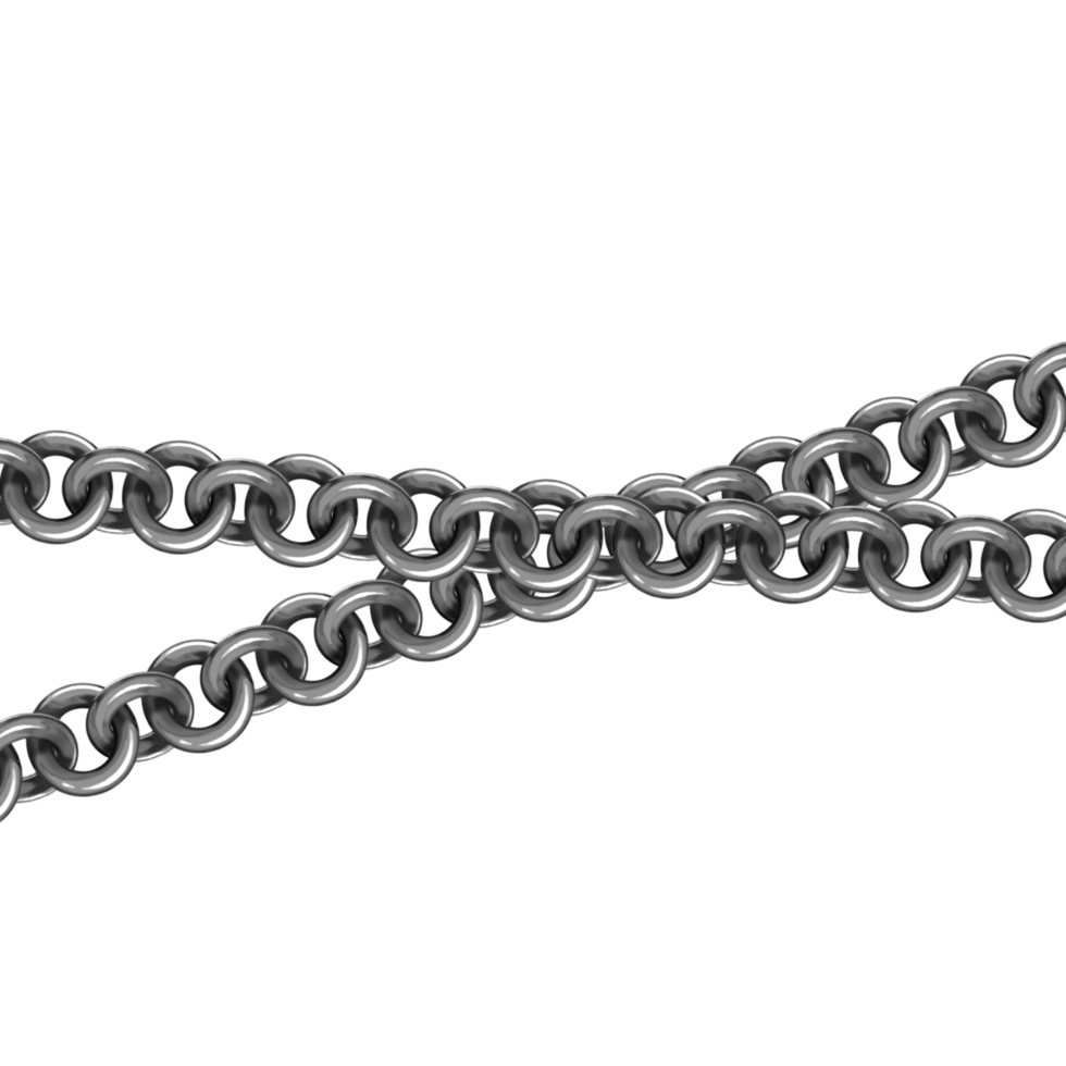 Metallic Chain Illustration Design png