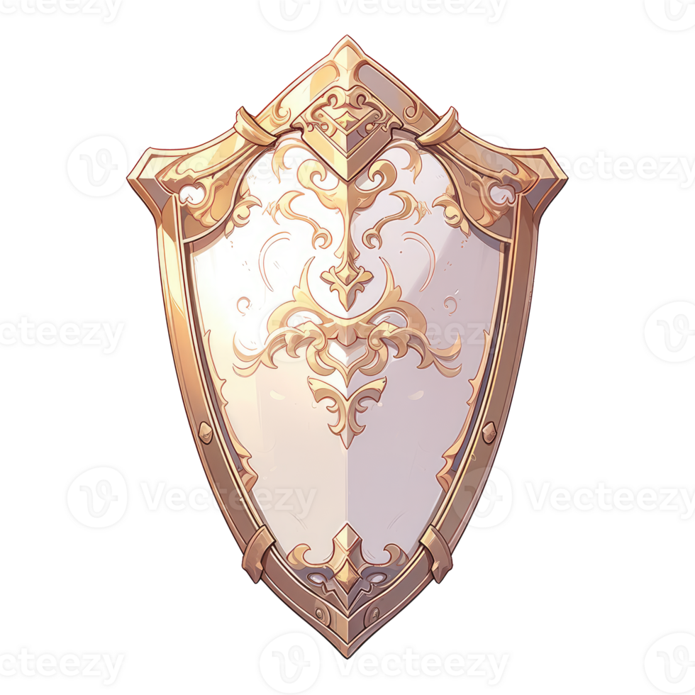 AI generated 2D Shield Weapon Game Asset Design png