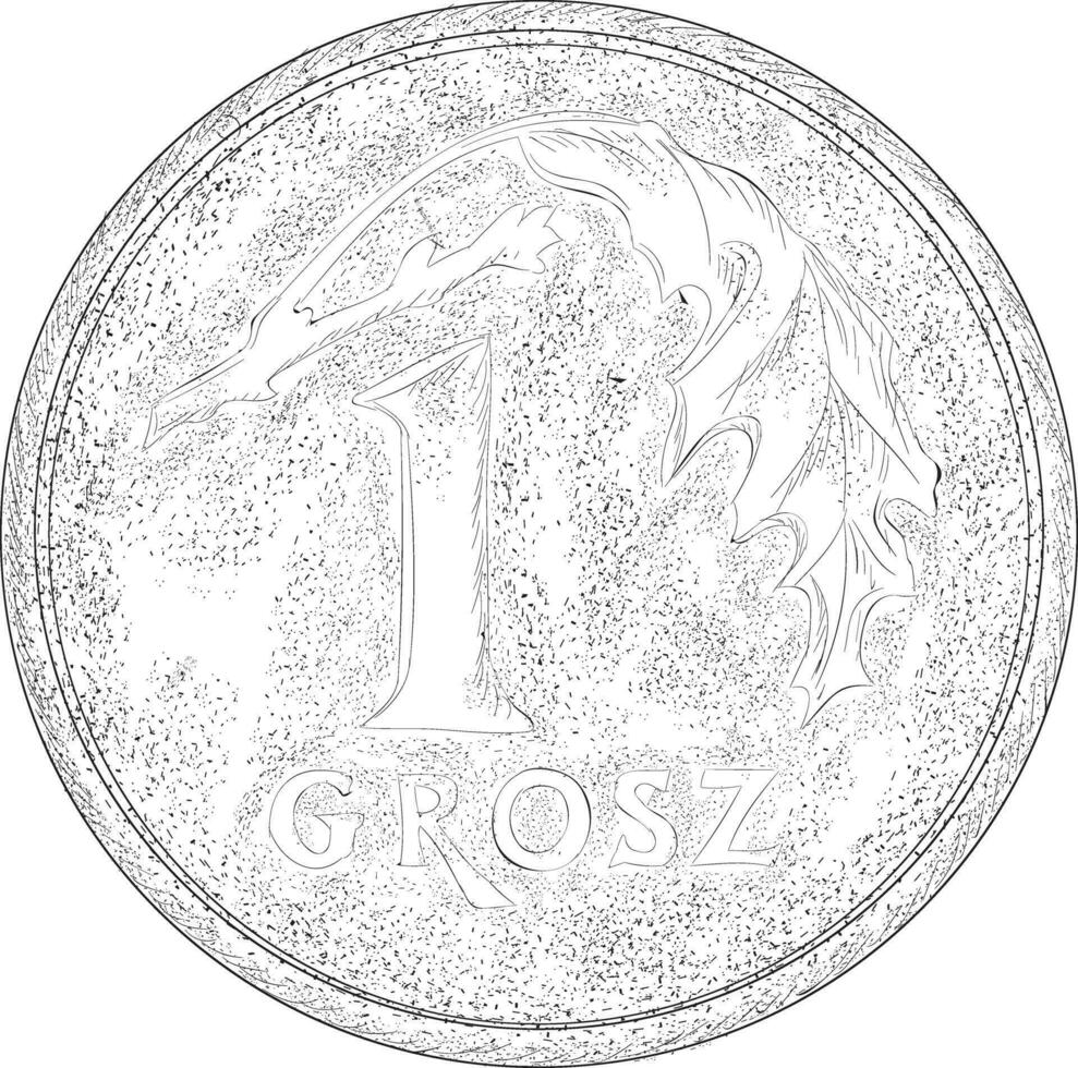 Trendy Poland Coin vector