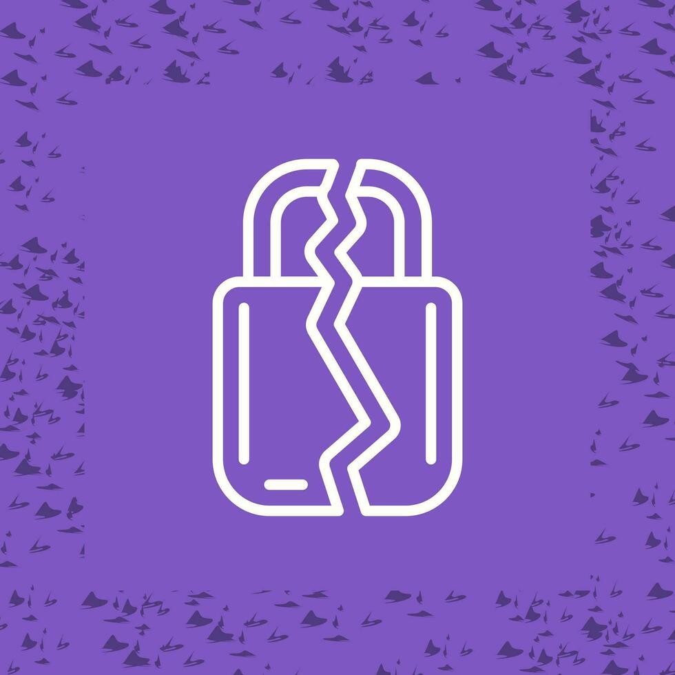 Brocken Padlock Vector Icon