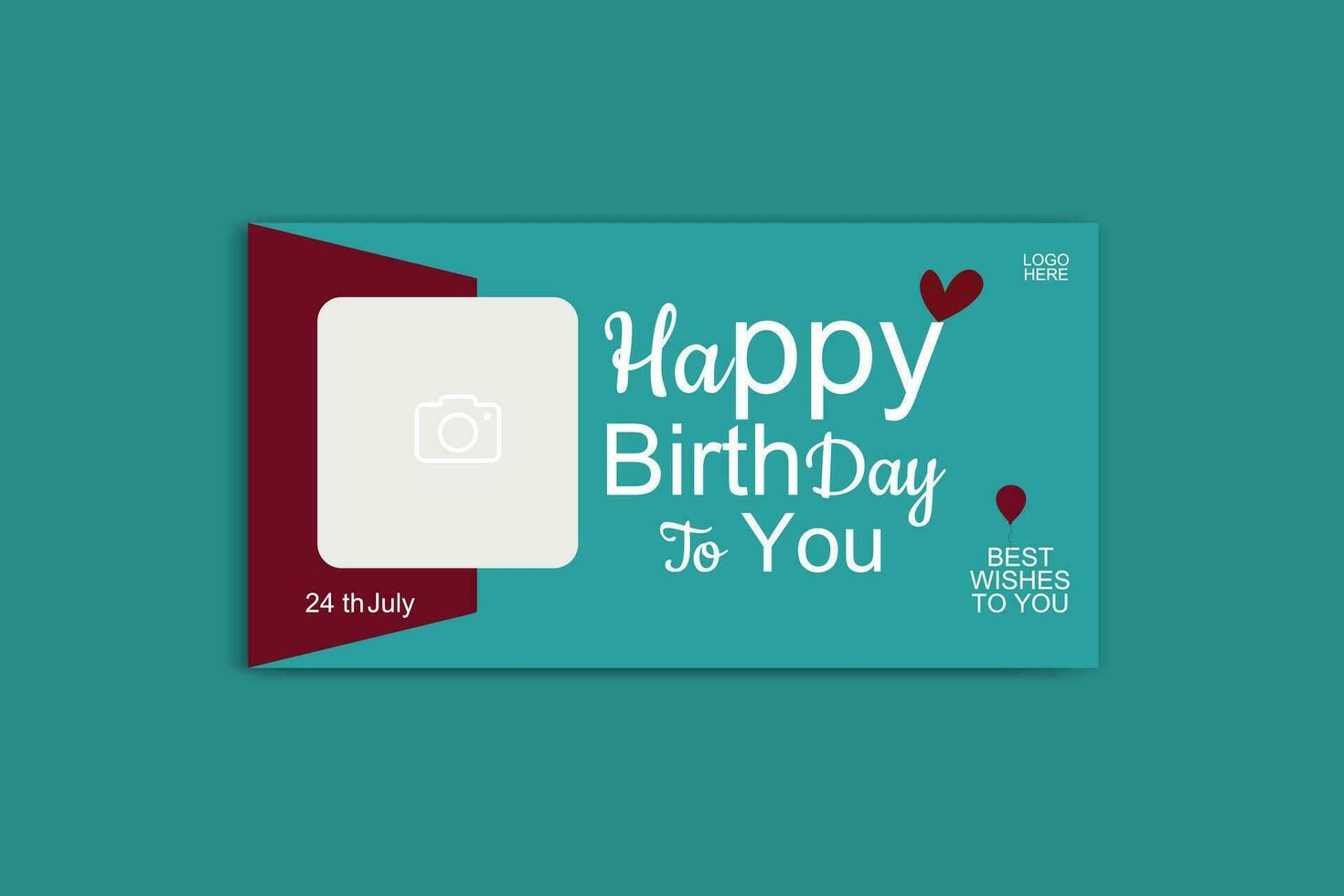 birthday social media banner design birthday template vector