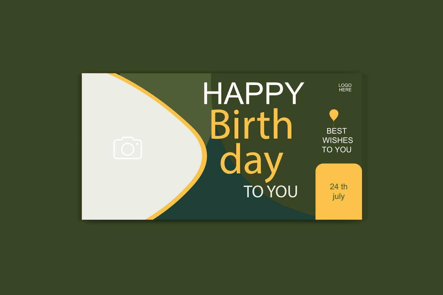 birthday social media banner design birthday template vector