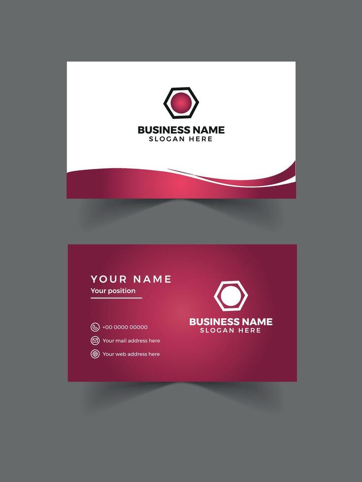 Corporate business card design vector