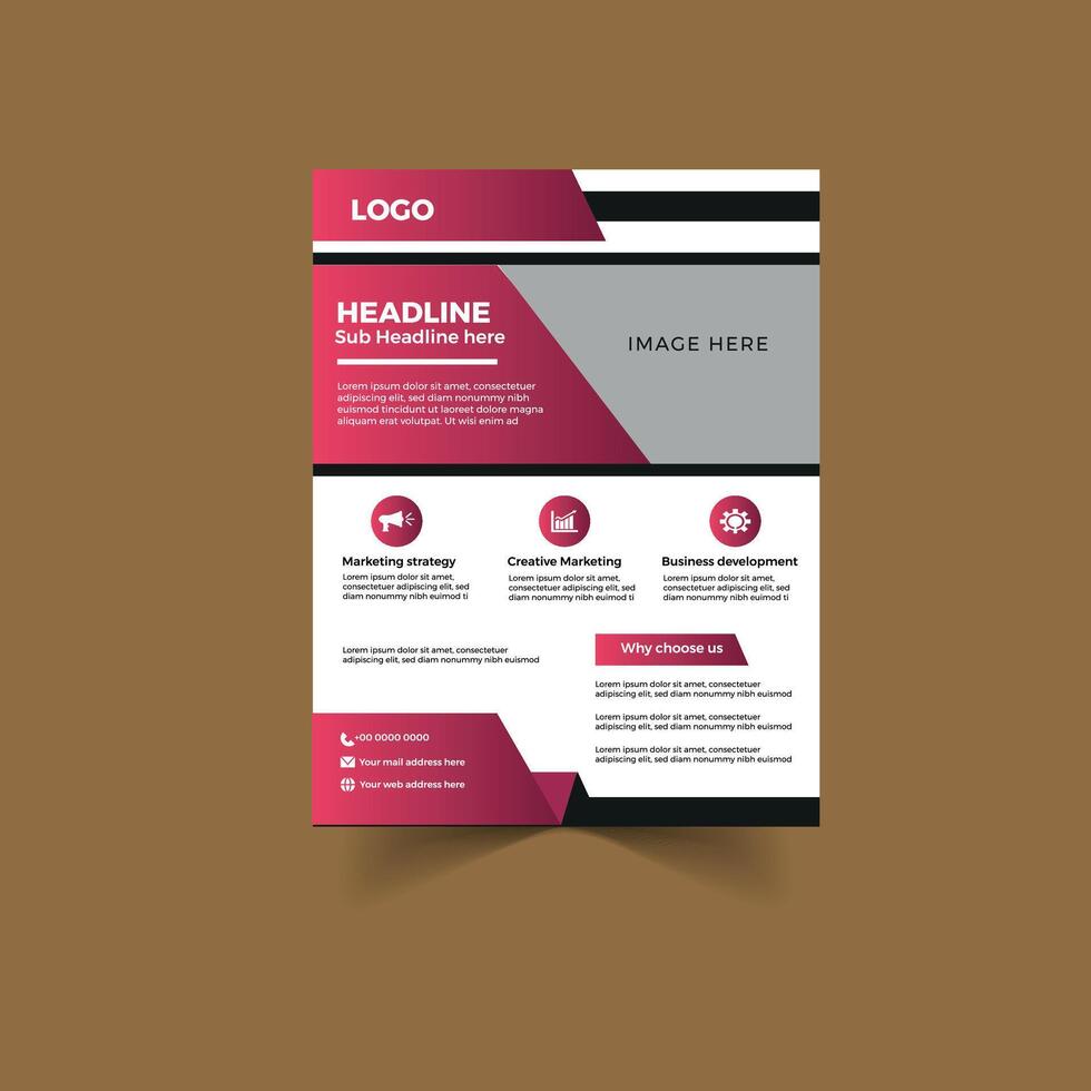 Corporate flyer template design vector