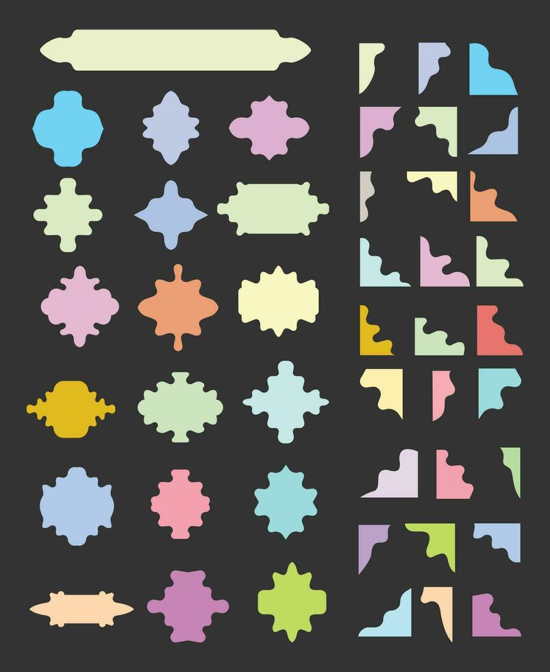 Abstract, geometric shapes - Collection of retro shapes vector