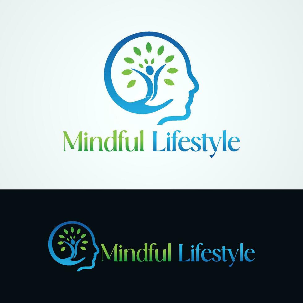 Mindfulness lifestyle logo needed for a fun and new mental health company vector