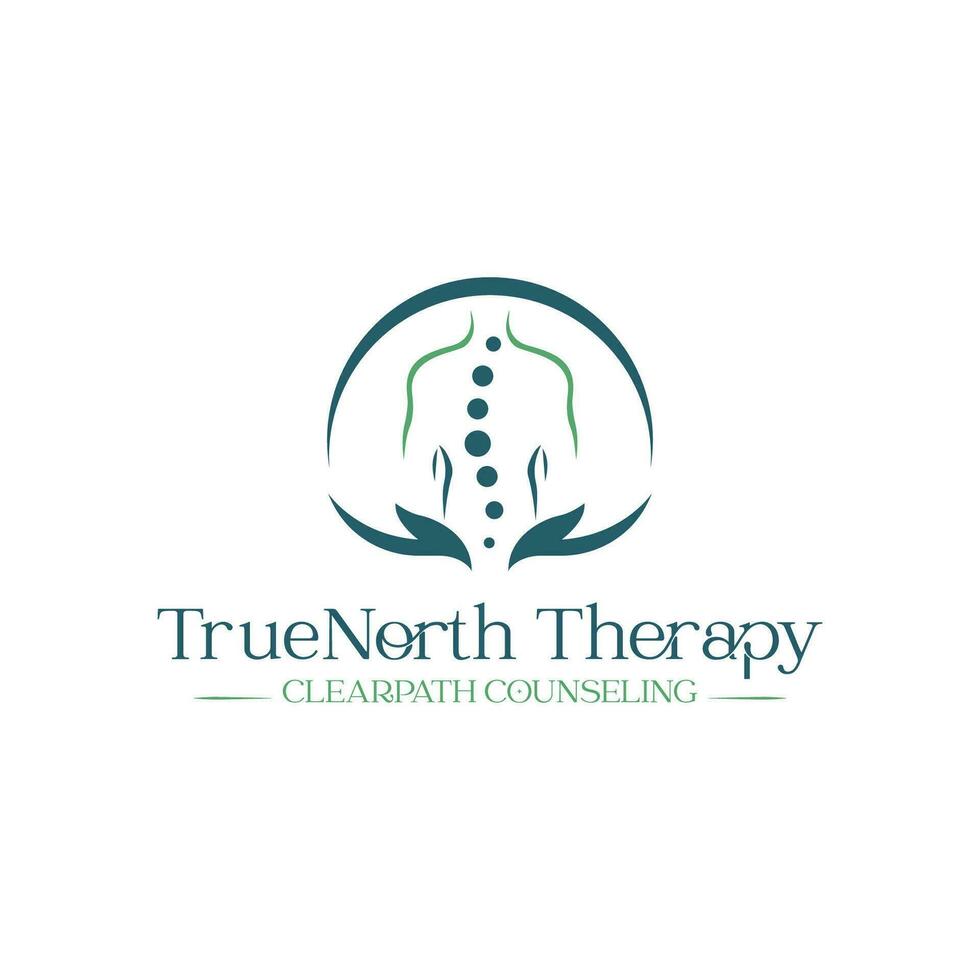 Logo for a therapist in the field of health therapy vector