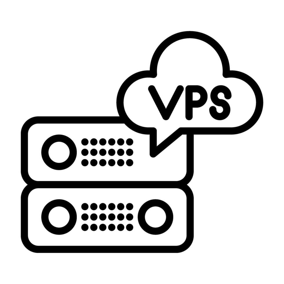 VPS Hosting Vector Icon