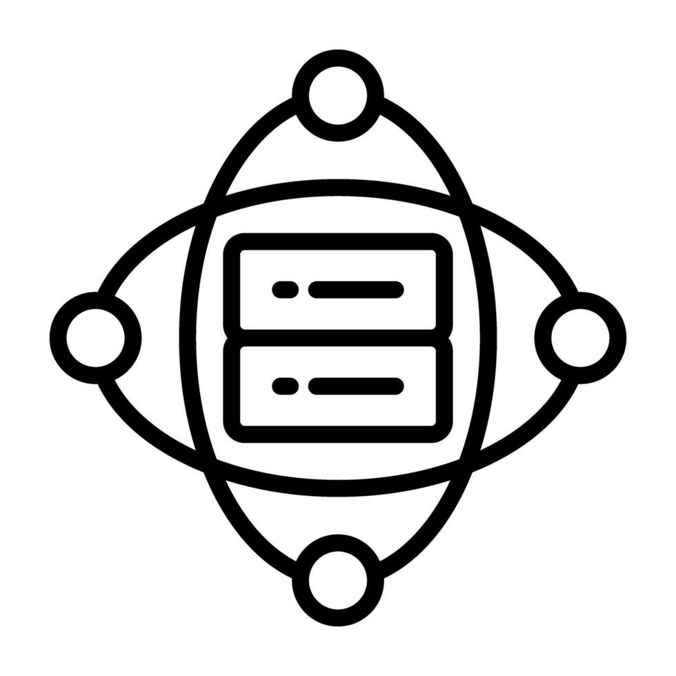 Cluster Server Vector Icon