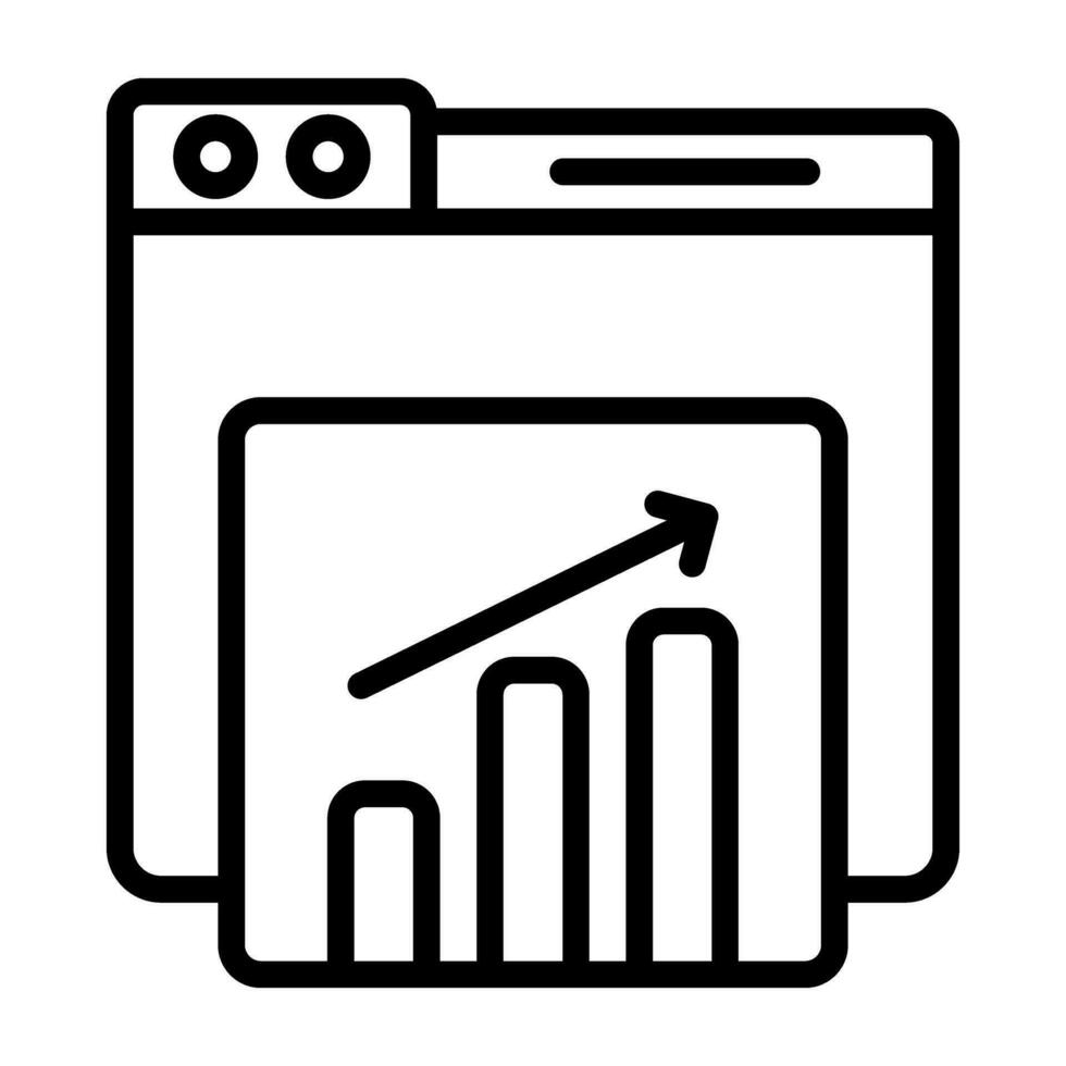 sitio web Estadísticas vector icono