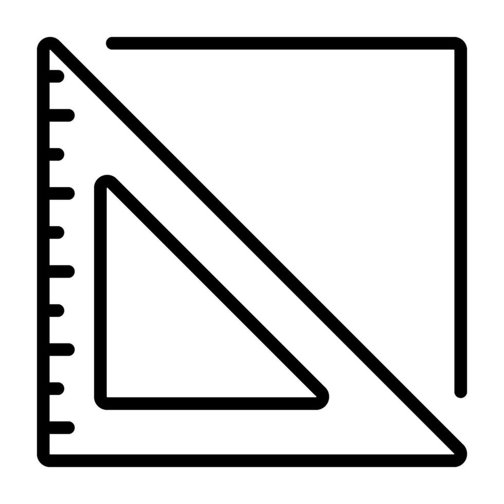 Triangular Ruler Vector Icon