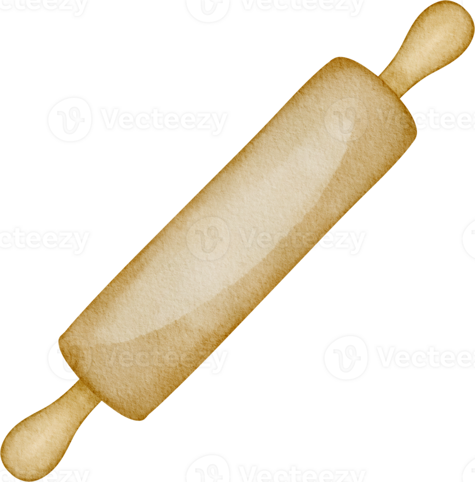 watercolor rolling pin kitchen clip art png