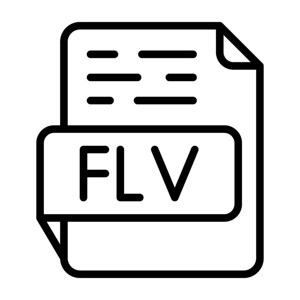 icono de vector de flv