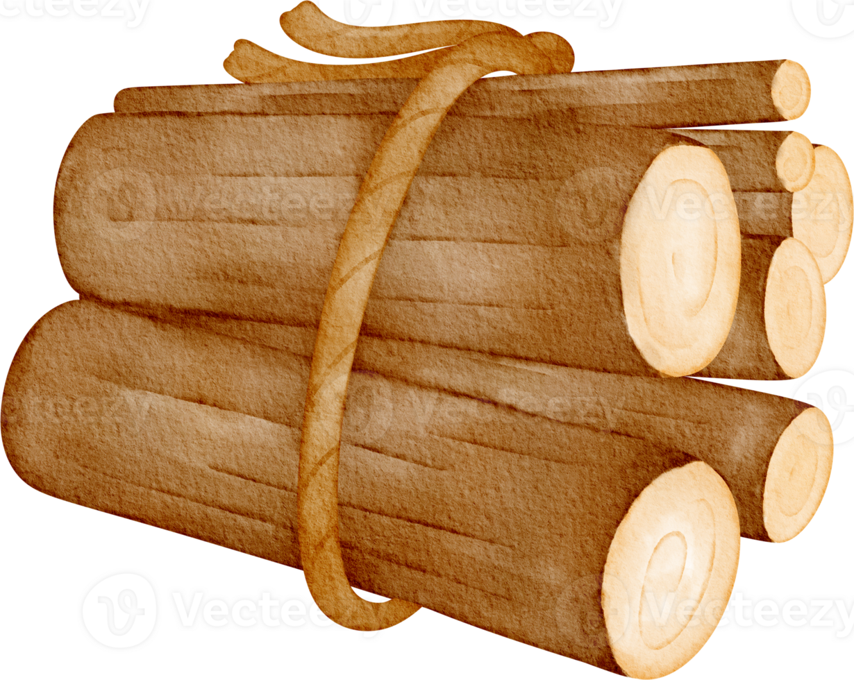 watercolor wooden log clip art png