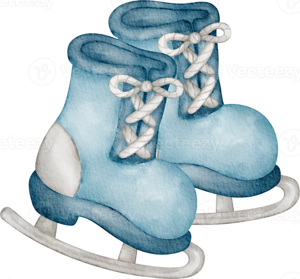 watercolor ski boots png