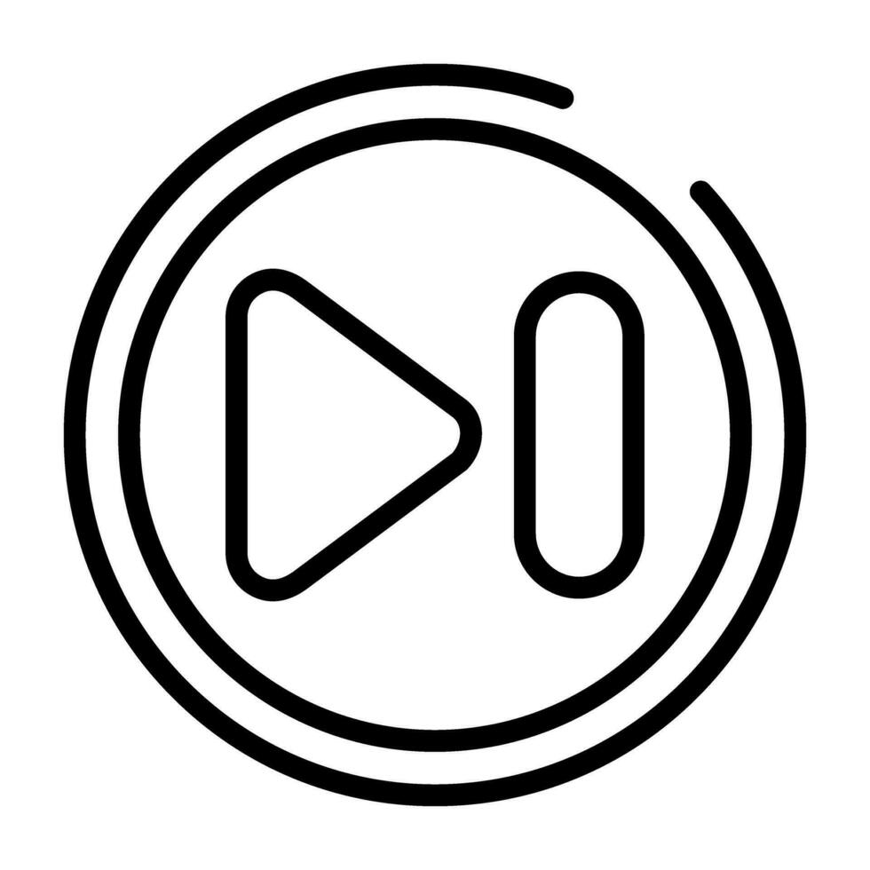 Next Track Button Vector Icon