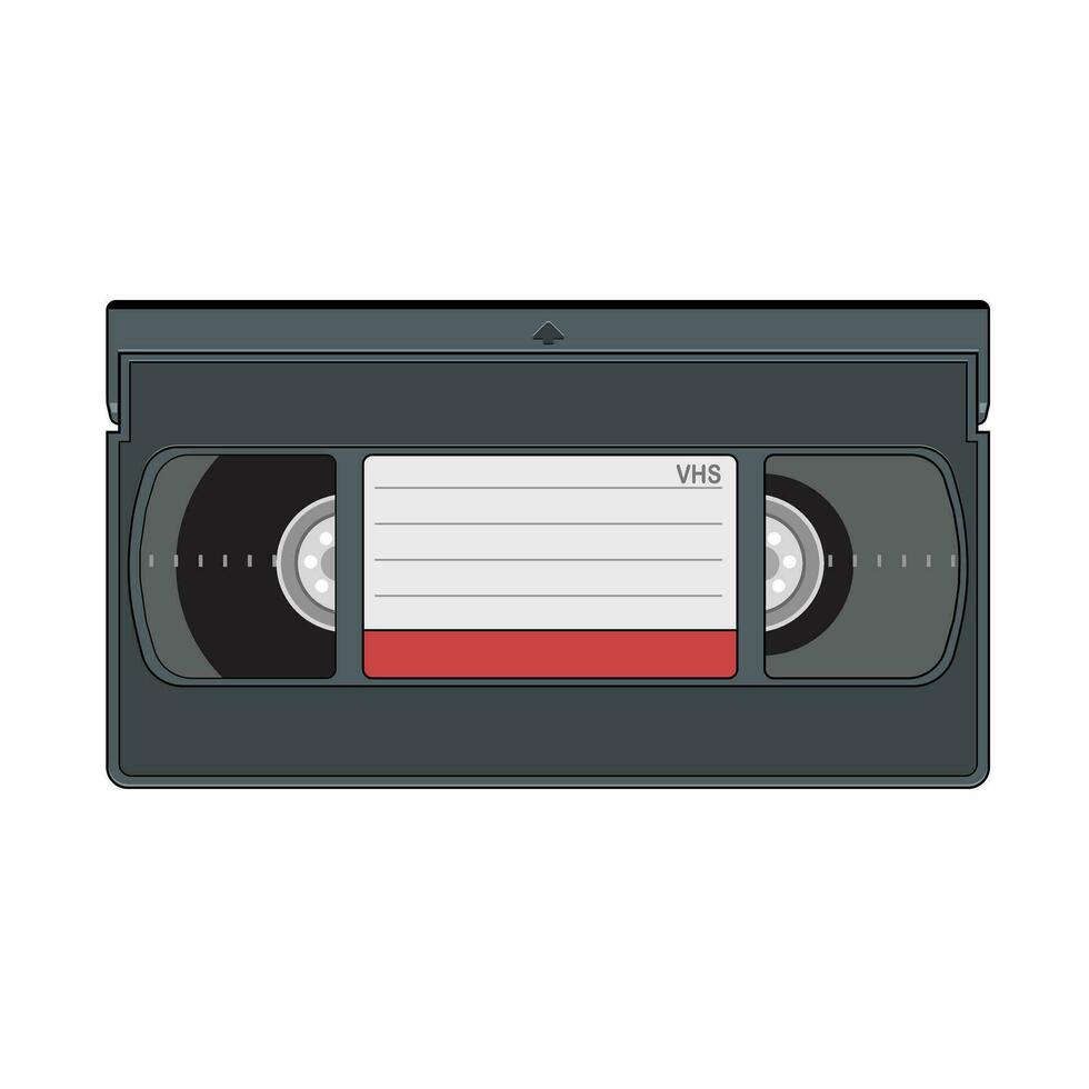 isolated retro vhs videotape illustration vector