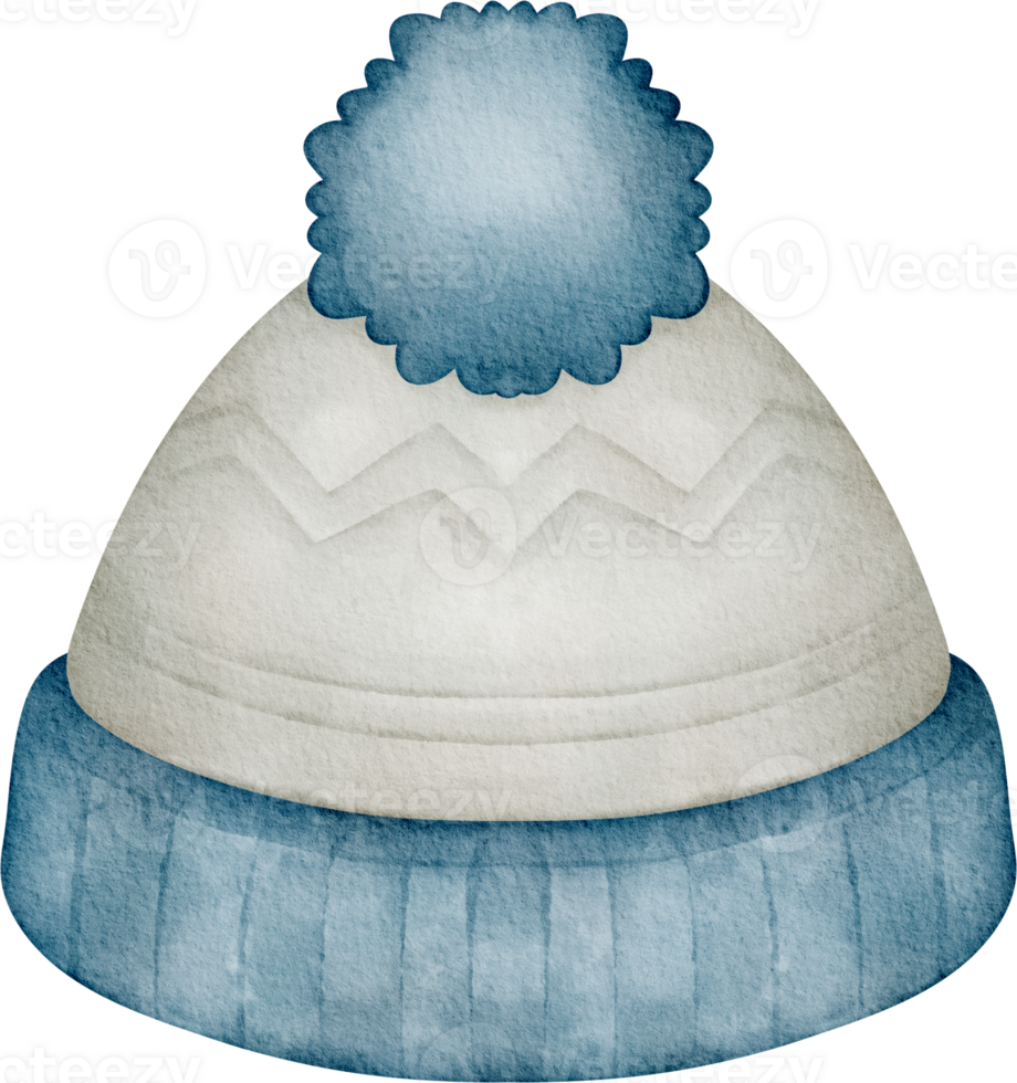 watercolor knitted hat png