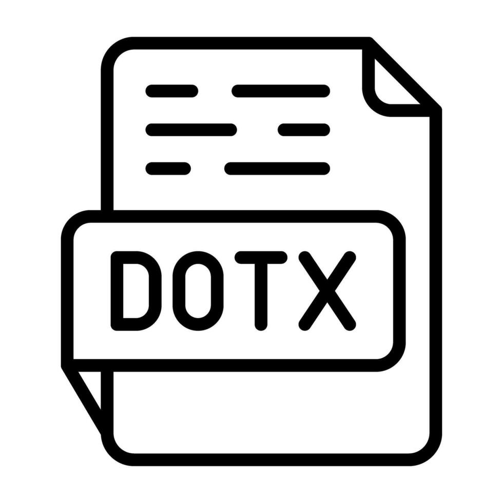 DOTX Vector Icon