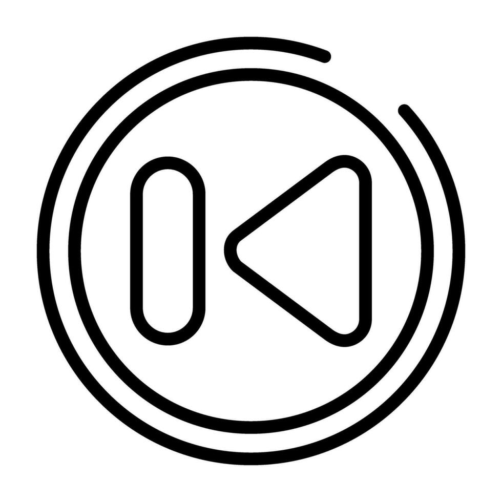 Previous Track Button Vector Icon