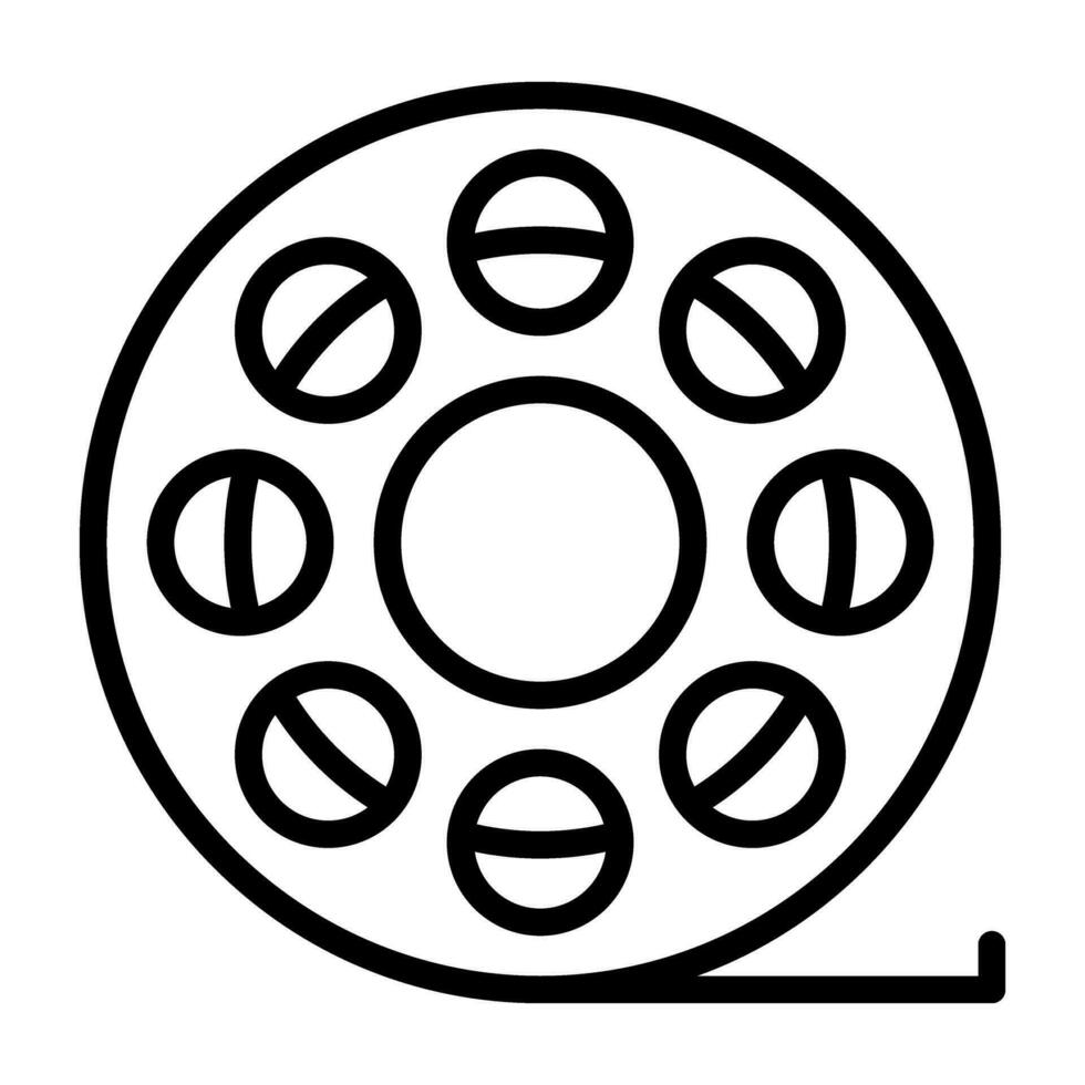 icono de vector de carrete de película