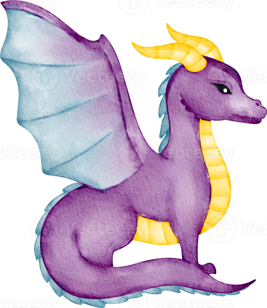 watercolor dragon clip art png