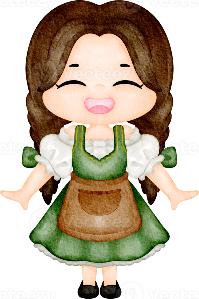 watercolor oktoberfest character clip art png