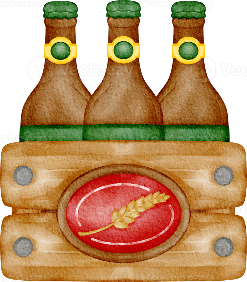 watercolor beer bottle clip art png