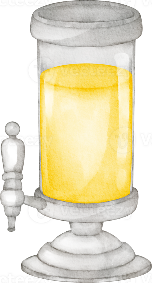 watercolor beer tower clip art png