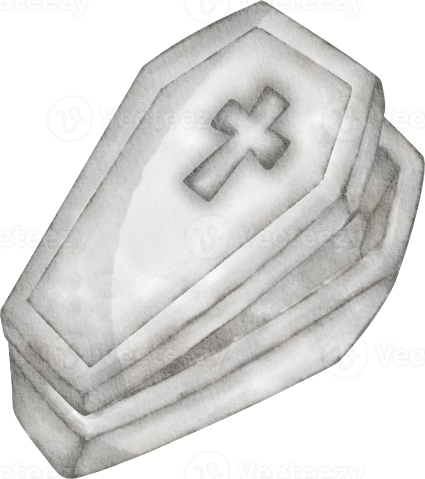 watercolor coffin clip art png