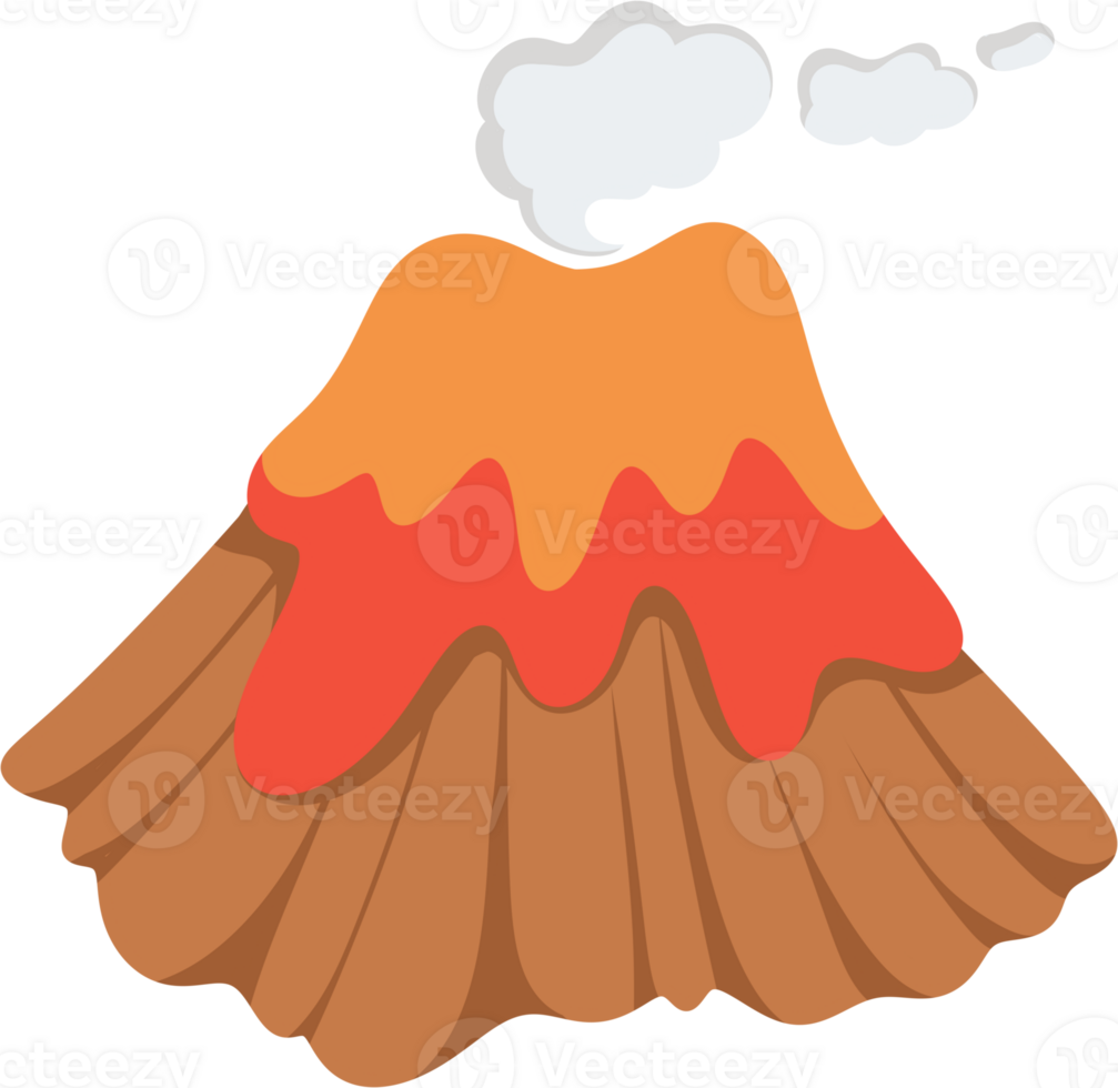 volcán ilustración acortar Arte png