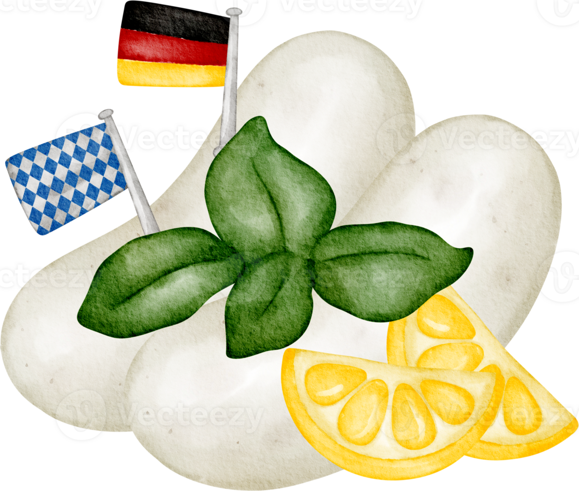 watercolor white sausage clip art png