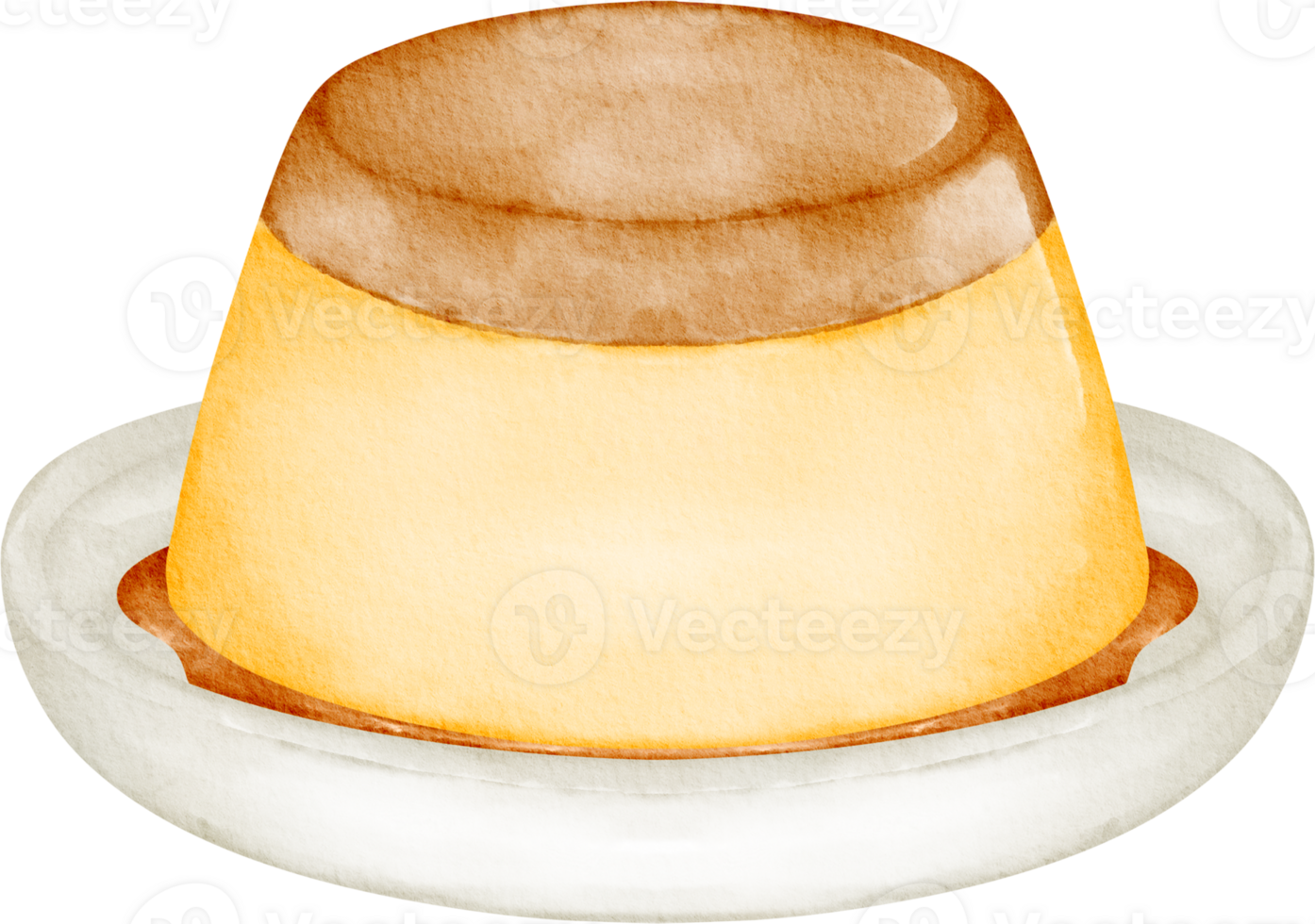 watercolor japanese pudding png