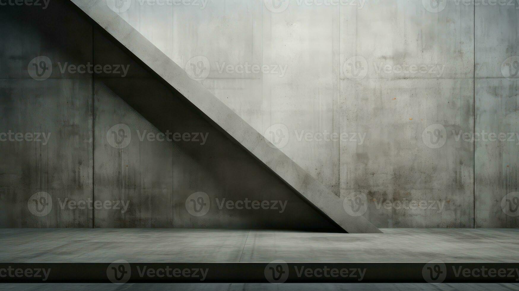 AI generated Grey grunge concrete geometric shapes abstract background. Generative AI photo