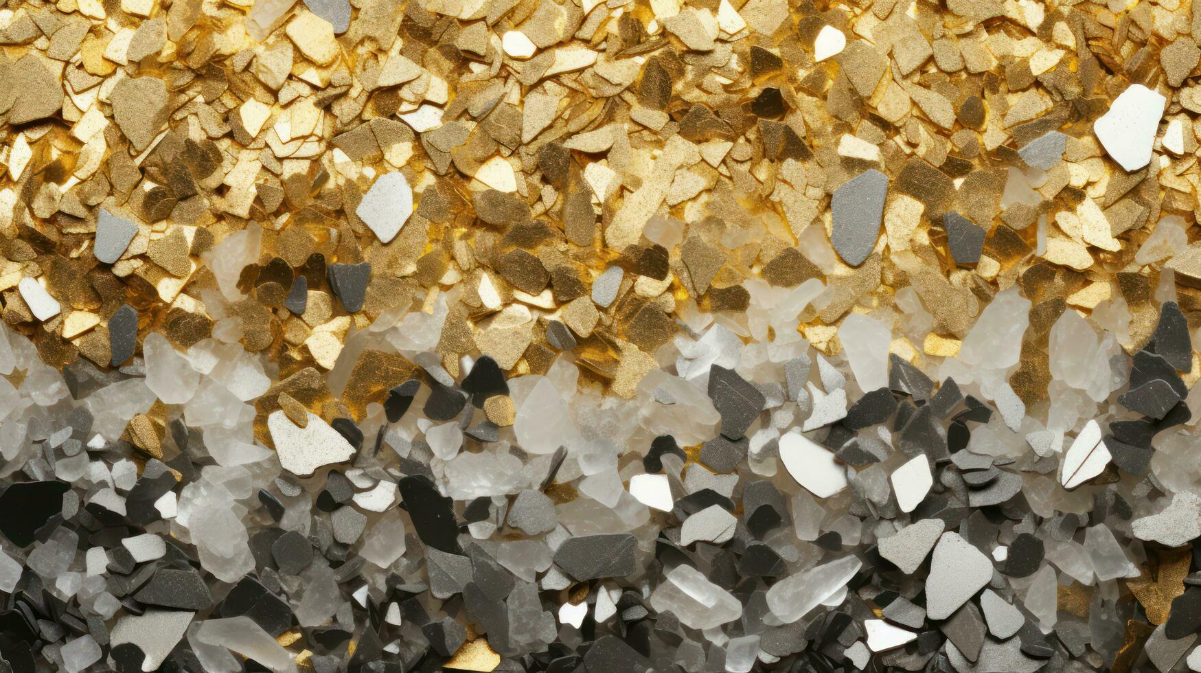 AI generated Golden and grey glass chips. Generative AI photo