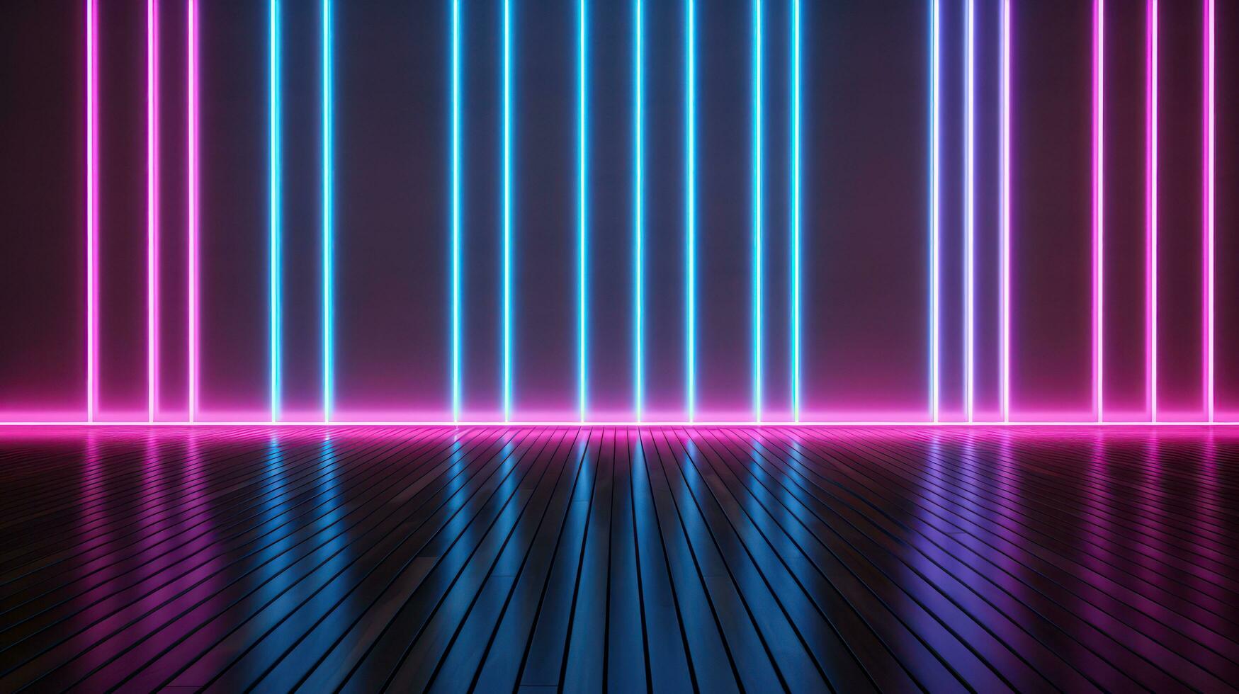 AI generated Colorful neon laser lines abstract futuristic background. Generative AI photo