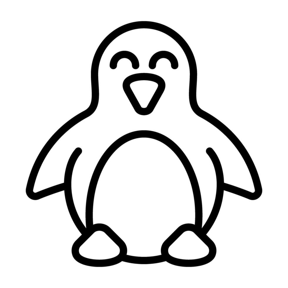 icono de vector de pingüino