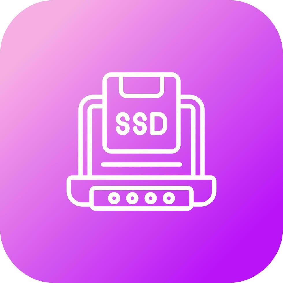 sólido estado conducir vector icono