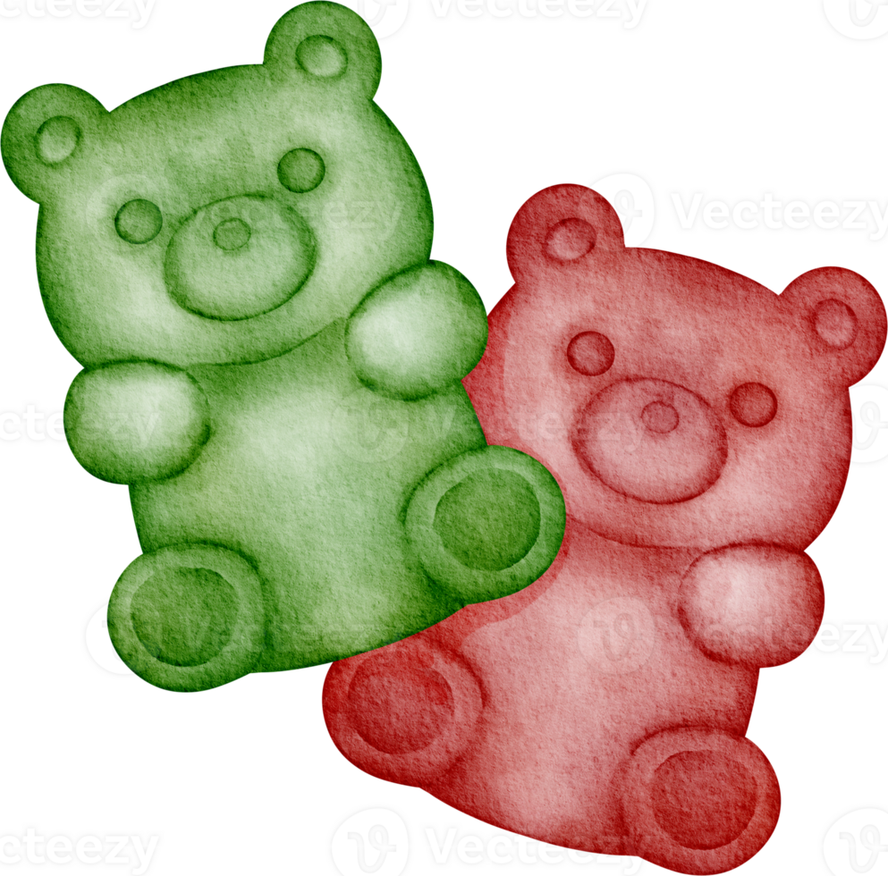 watercolor gummy bear png