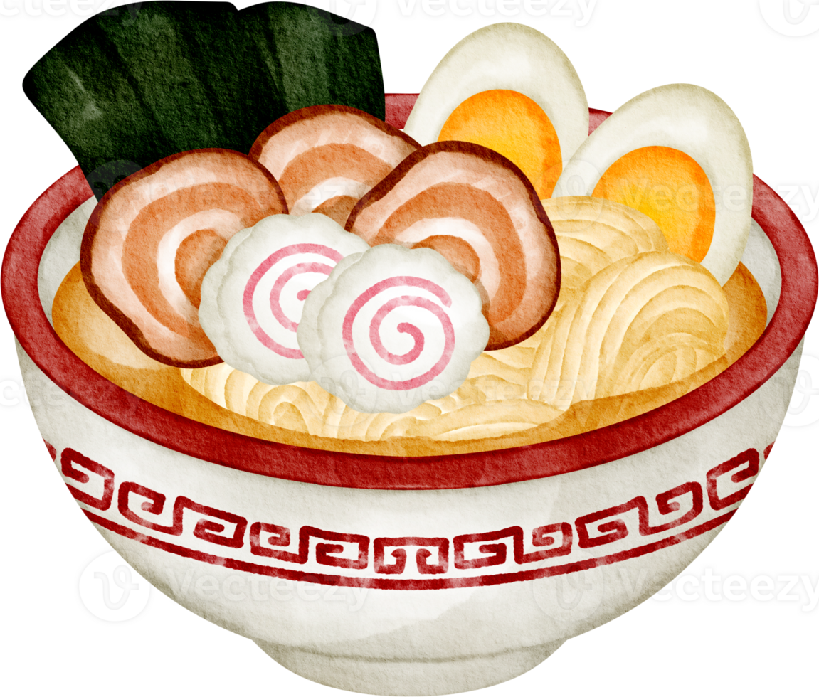 watercolor japanese ramen png