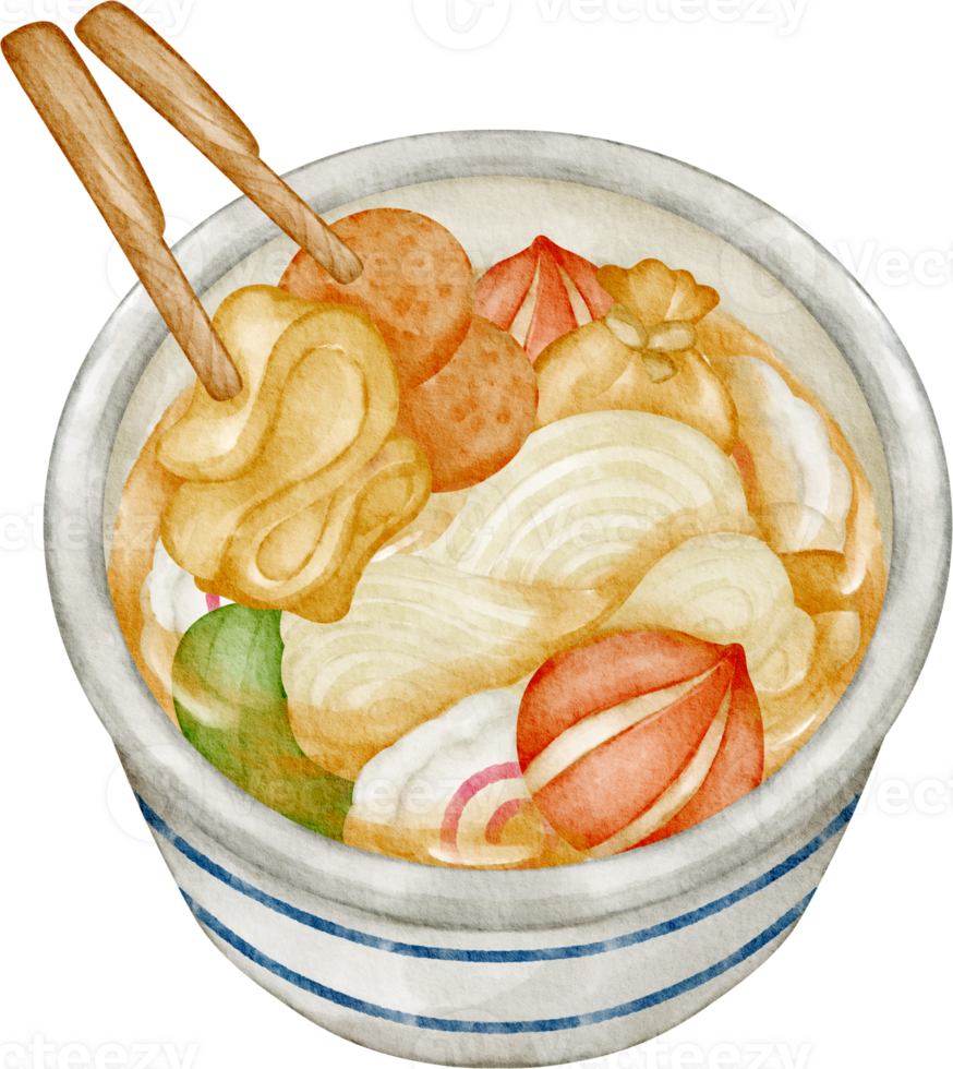 watercolor japanese oden png