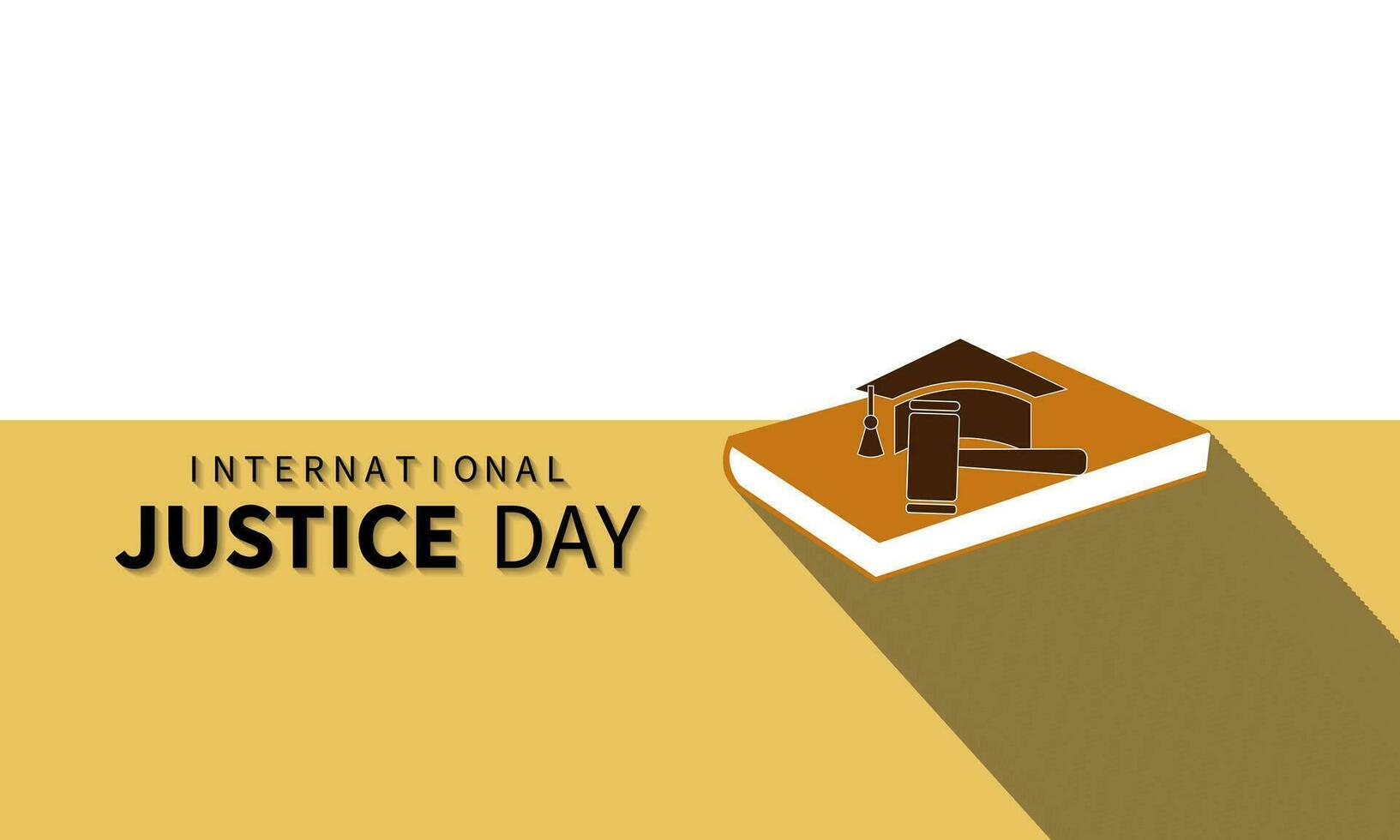 World Day of Social Justice celebrated every year of 20th February. Attorney's scales and legal service ribbons. Banner, poster, card, background design. vector