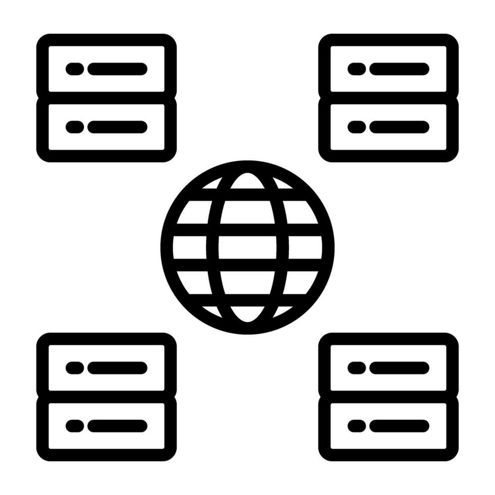 Content Delivery Network Vector Icon