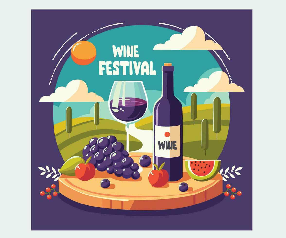 National Drink Wine Day Illustration vector