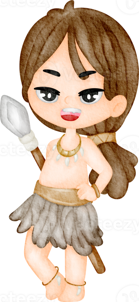 watercolor stone age cartoon png