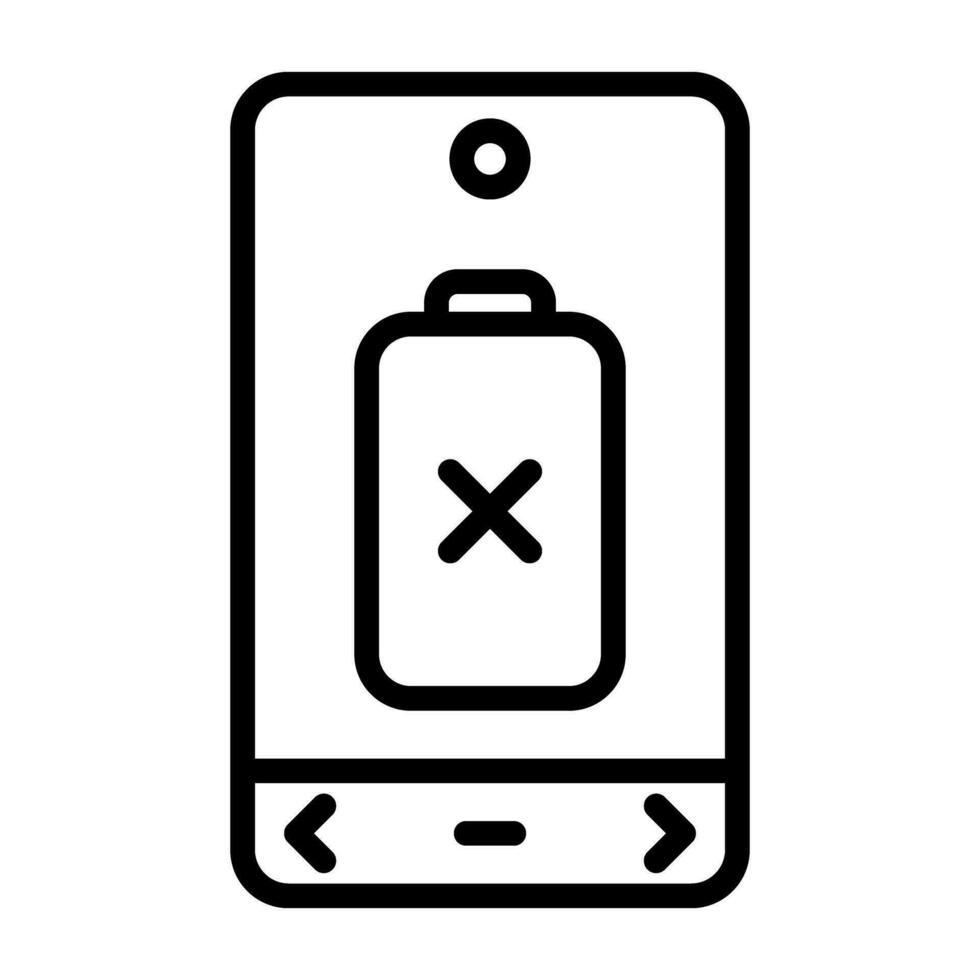 Empty Battery Vector Icon