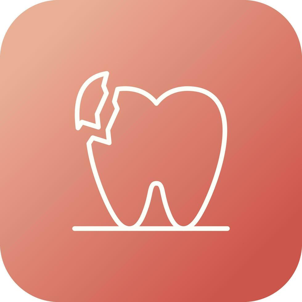 Broken Teeth Vector Icon