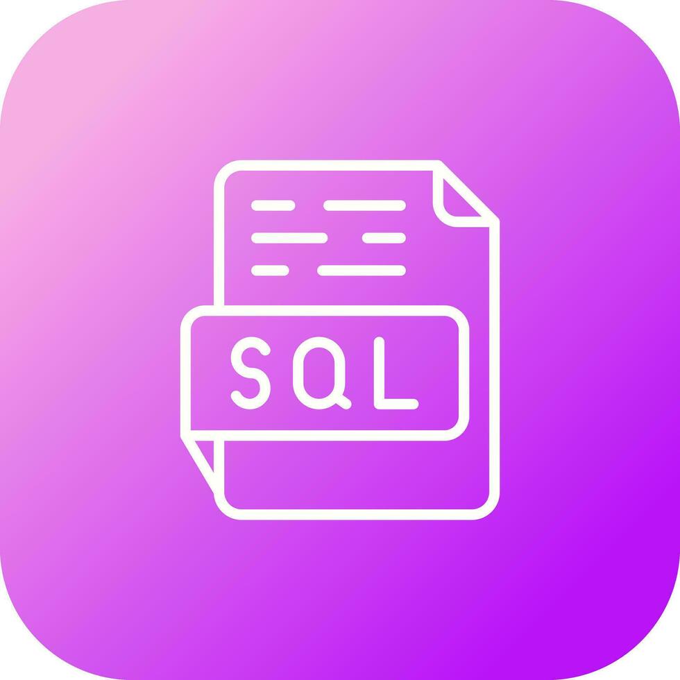 icono de vector de sql