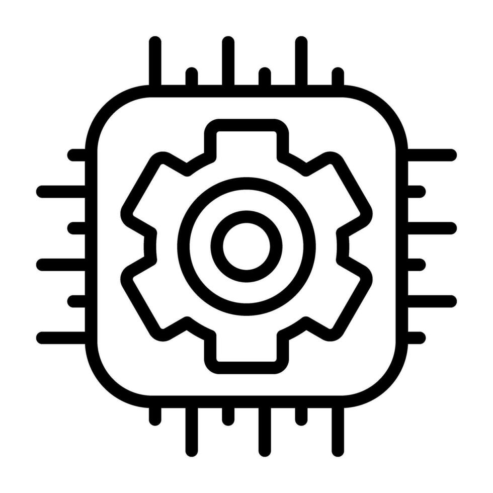 icono de vector de cpu